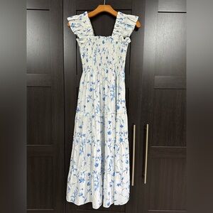 Hill House Ellie Nap Dress Blue Botanical XS